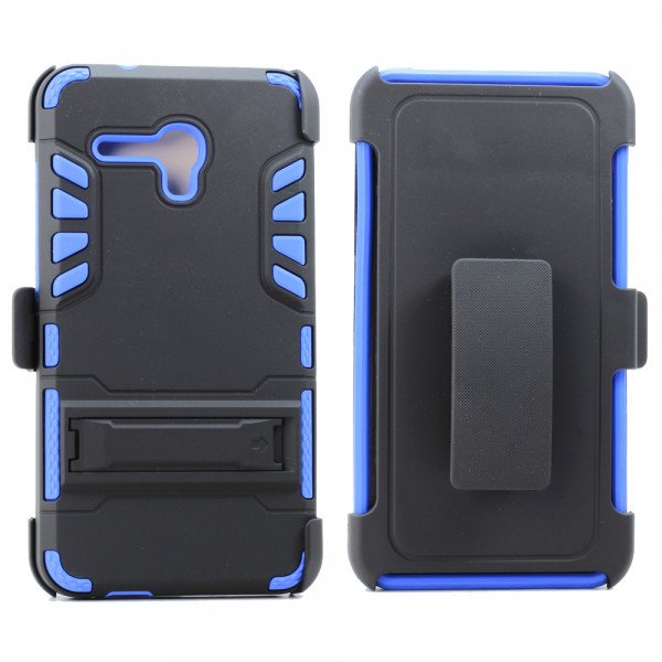 Wholesale Alcatel OneTouch Fierce XL 5054 Hard Shield Holster Combo Belt Clip Case (Blue)
